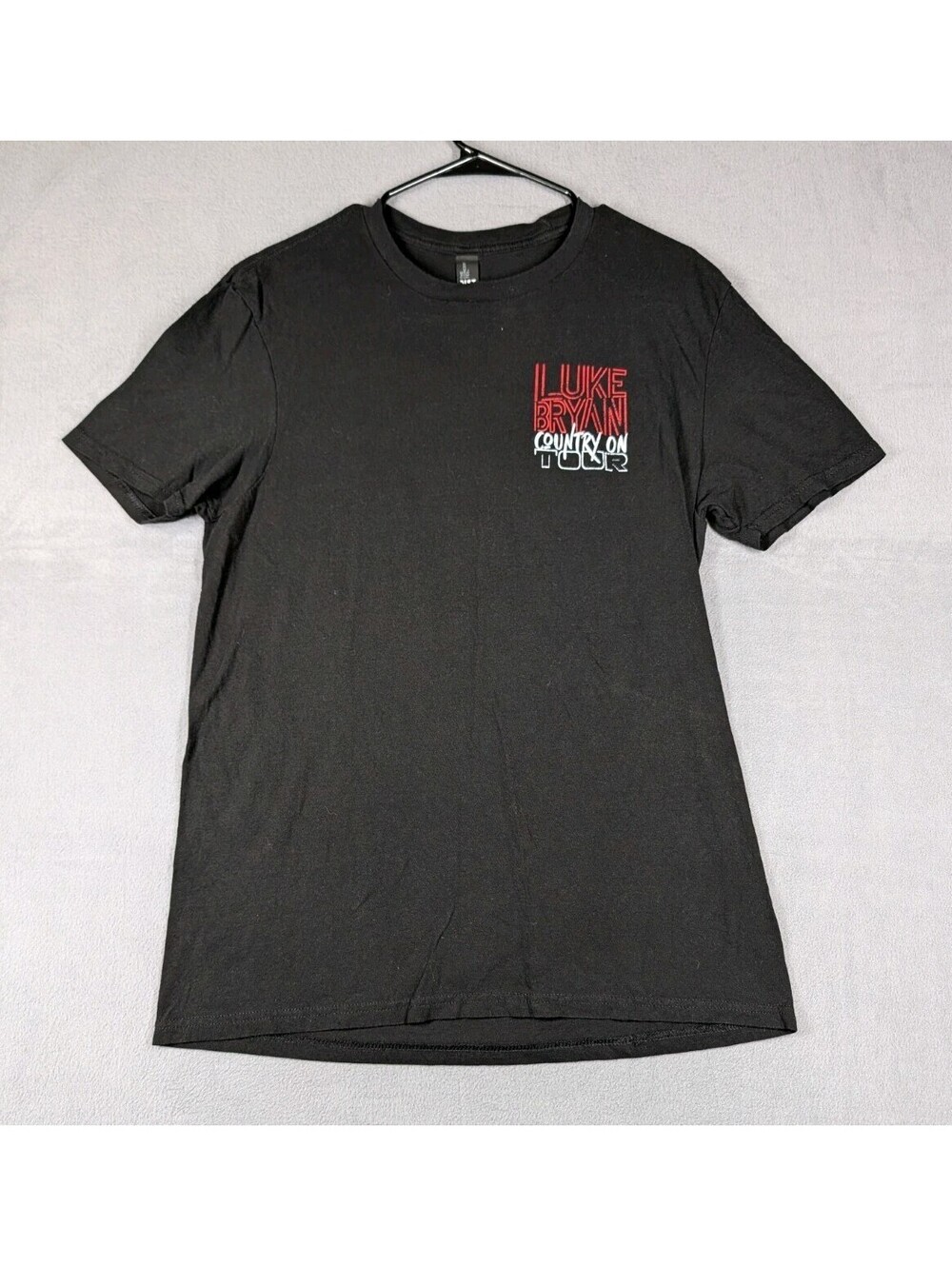 Luke Bryan Mens Large Black Country On Tour Graphic Band Concert T Shirt Cotton